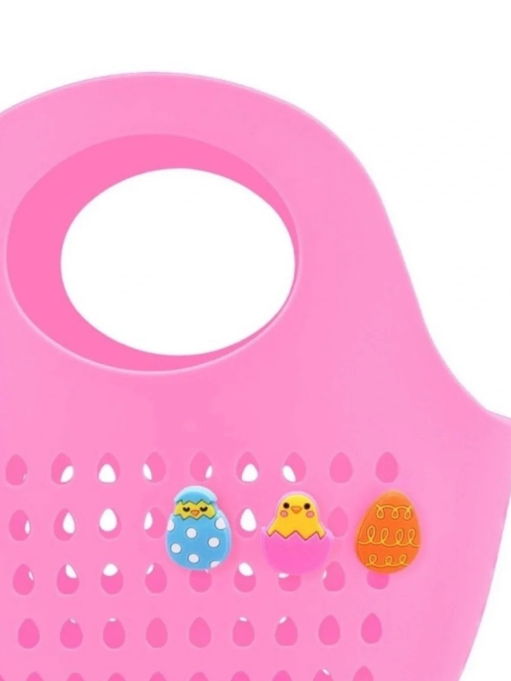 New! Target Set of 2 Bullseye Pink & Blue Tote Baskets with Three Themed Charms